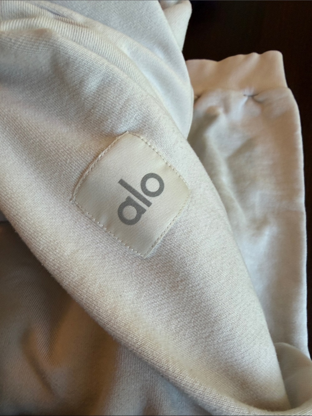 ALO Yoga Women's Crewneck Sweatshirt in Light Beige - Picture 3 of 6